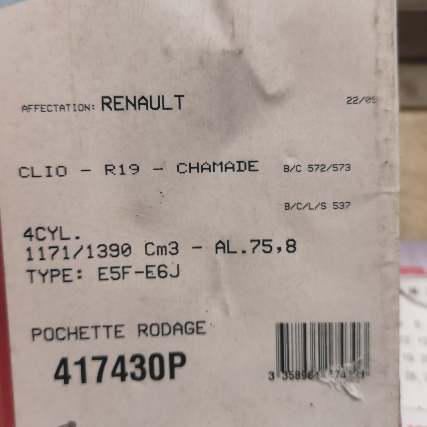 417430P Kit joint de collecteur d'admission Renault — photo 2