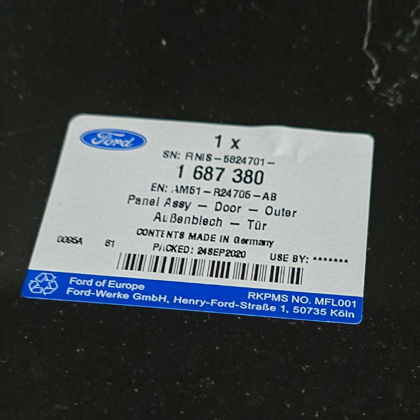 1687380 Ford Cmax Panneau porte arrière gauche — photo 3