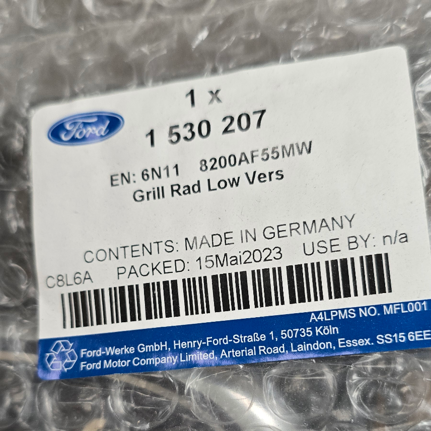 1530207 Ford Fiesta Grille de radiateur gris moyen — photo 2