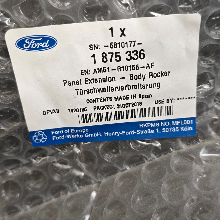 1875336 Ford C Max 2015 Moulure bas de caisse noire gauche — photo 2
