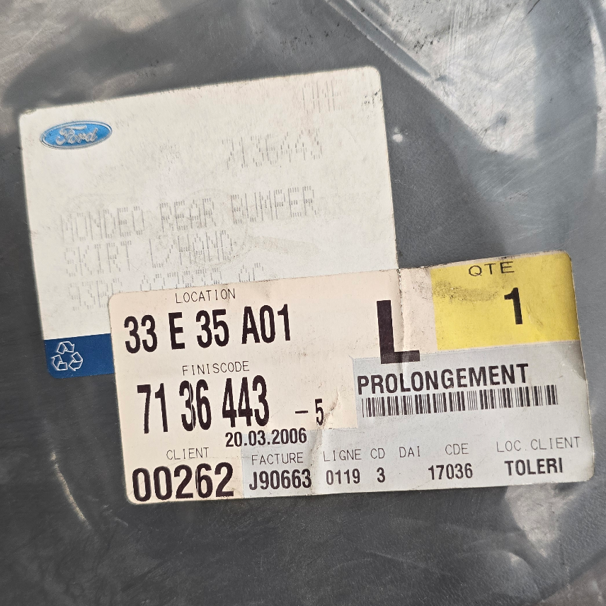 7136443 Ford Mondeo Prolongement inférieur de Parechoc — photo 2