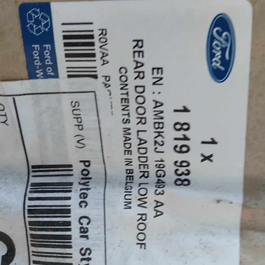 1819938 Echelle arrière pour Ford Transit Custom — photo 2