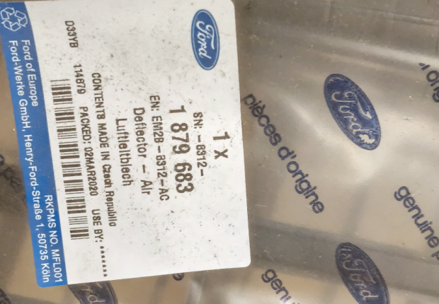 1879683 Déflecteur de radiateur en plastique