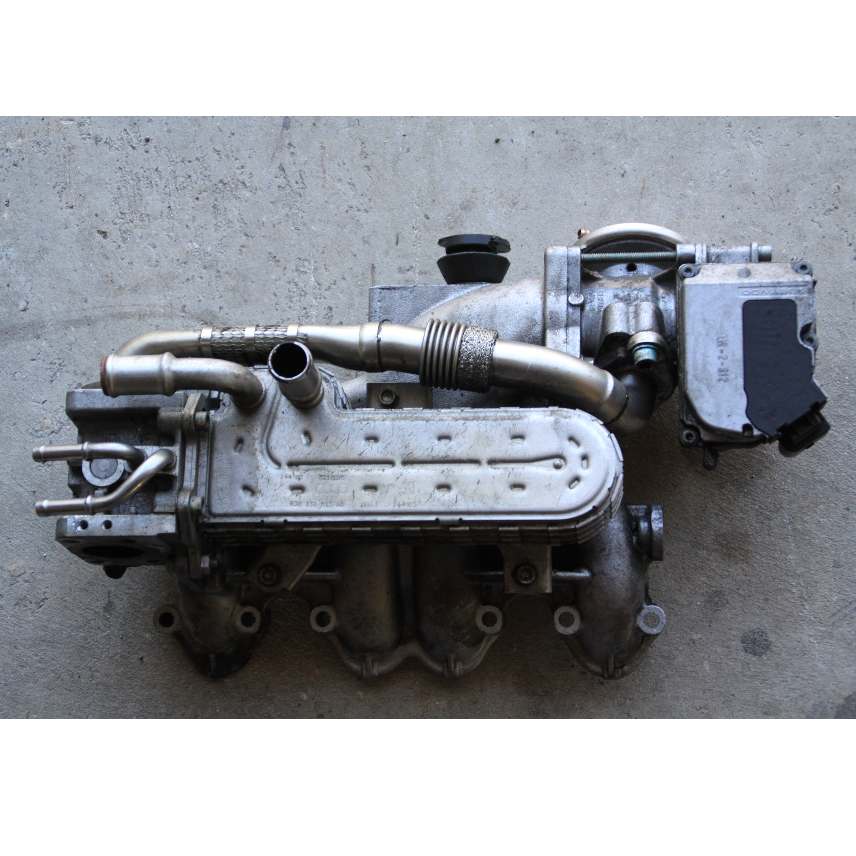Collecteur admission + vanne EGR + refroidisseur vanne EGR + papillon pour moteur BKC 1,9 tdi 105cv