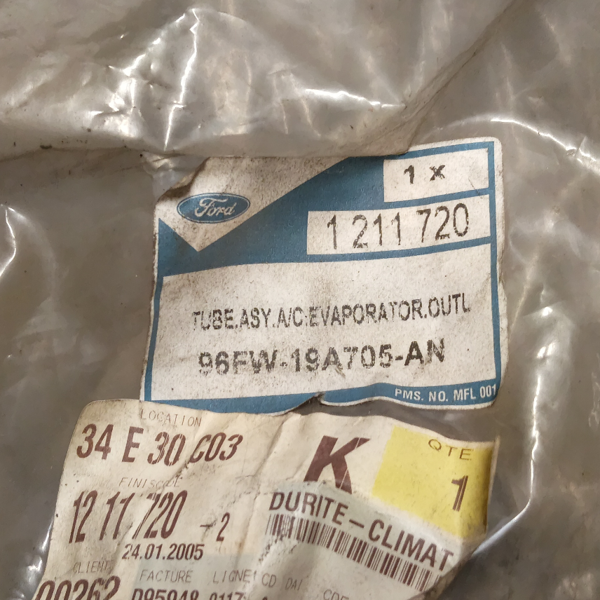 1211720 Conduite de pression FORD, climatisation d'origine